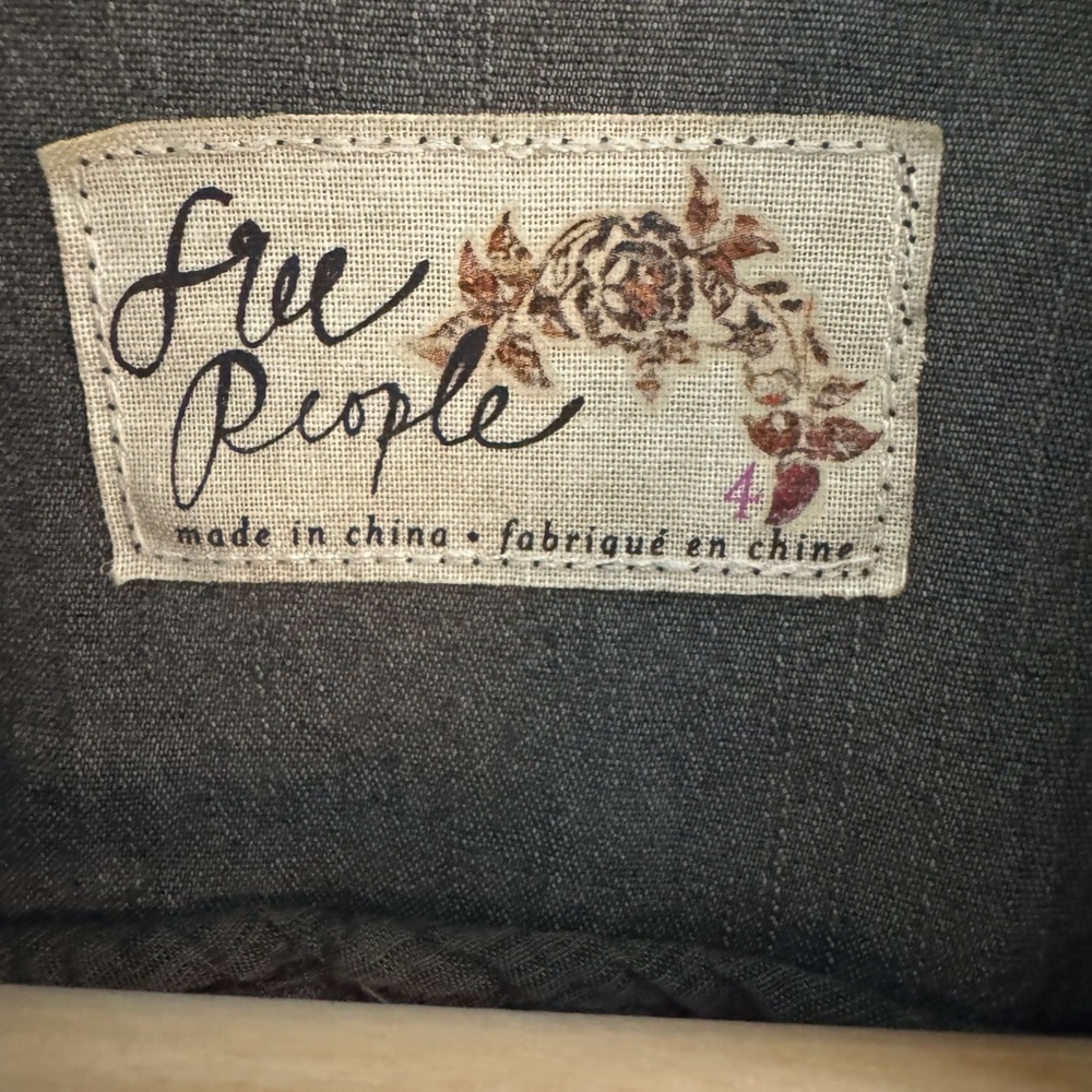 Free People Floral Distressed Y2K Cropped Blazer - Picture 9 of 9